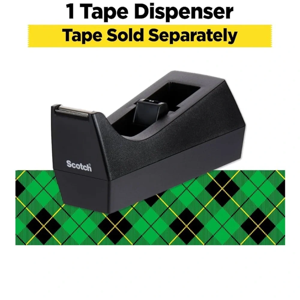 NWT Scotch C-38 Desktop Tape Dispenser Black 1-Inch Core Weighted Non-Skid Base